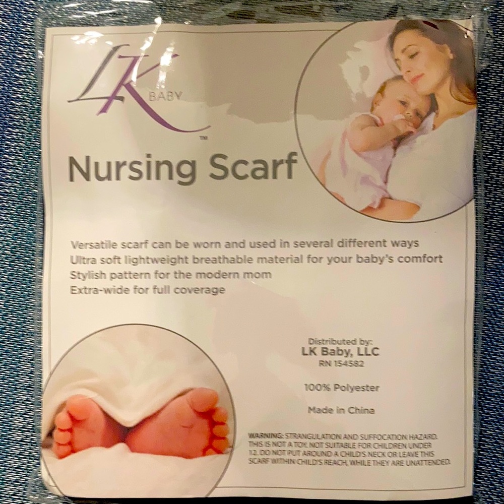 Navy Blue NWT Nursing Scarf